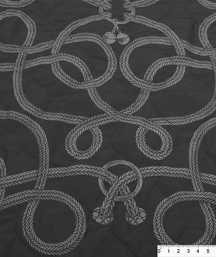 Курточная стежка тип Hermes с рисунком, цвет - черный. Изображение 5