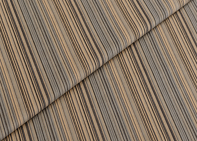 Фото ткани Хлопковый вельвет в полоску, цвет - бежевый, голубой