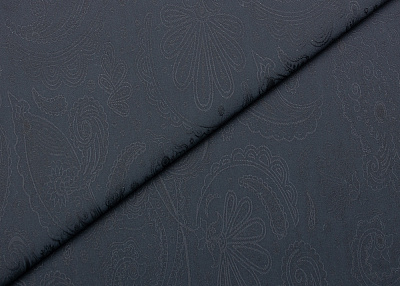 Фото ткани Хлопковая ткань тип Etro, цвет -  темно-синий, пейсли
