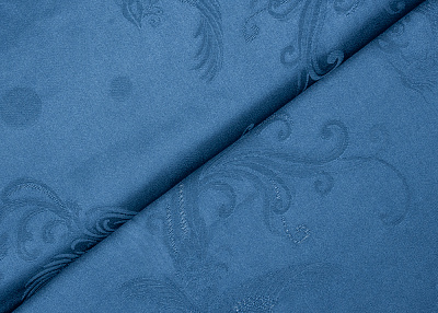 Фото ткани Натуральный шелк с рисунком, цвет - синий