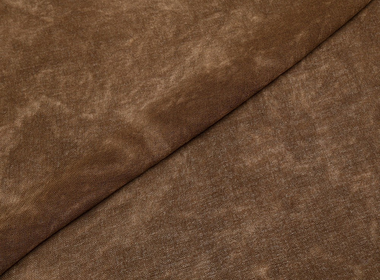 Фото ткани Марлевка с рисунком, цвет - коричневый