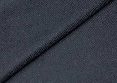 Фото ткани Кашемировая ткань тип Loro Piana, цвет - темно-синий, елочка