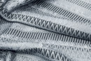 Шерстяная ткань с рисунком, цвет - голубой, джинсовый, полоска. Постер для видео