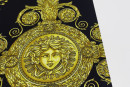 Вискоза тип Versace с рисунком (купон), цвет - желтый и черный. Постер для видео