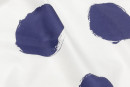 Хлопковая ткань, цвет - синий, белый, темно-синий, горох. Постер для видео