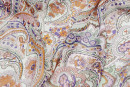 Шифон тип Etro, цвет - синий, фиолетовый, молочный, желтый, пейсли. Постер для видео