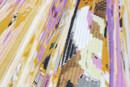 Хлопковая ткань тип Etro, цвет - коричневый, зеленый, черный, оранжевый, полоска. Постер для видео