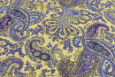 Хлопковая ткань тип Etro, цвет - фиолетовый, голубой, сиреневый, горчица, пейсли. Постер для видео