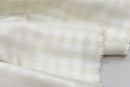 Шерстяная ткань тип Loro Piana (дабл), цвет - молочный, сливочный и клетка. Постер для видео